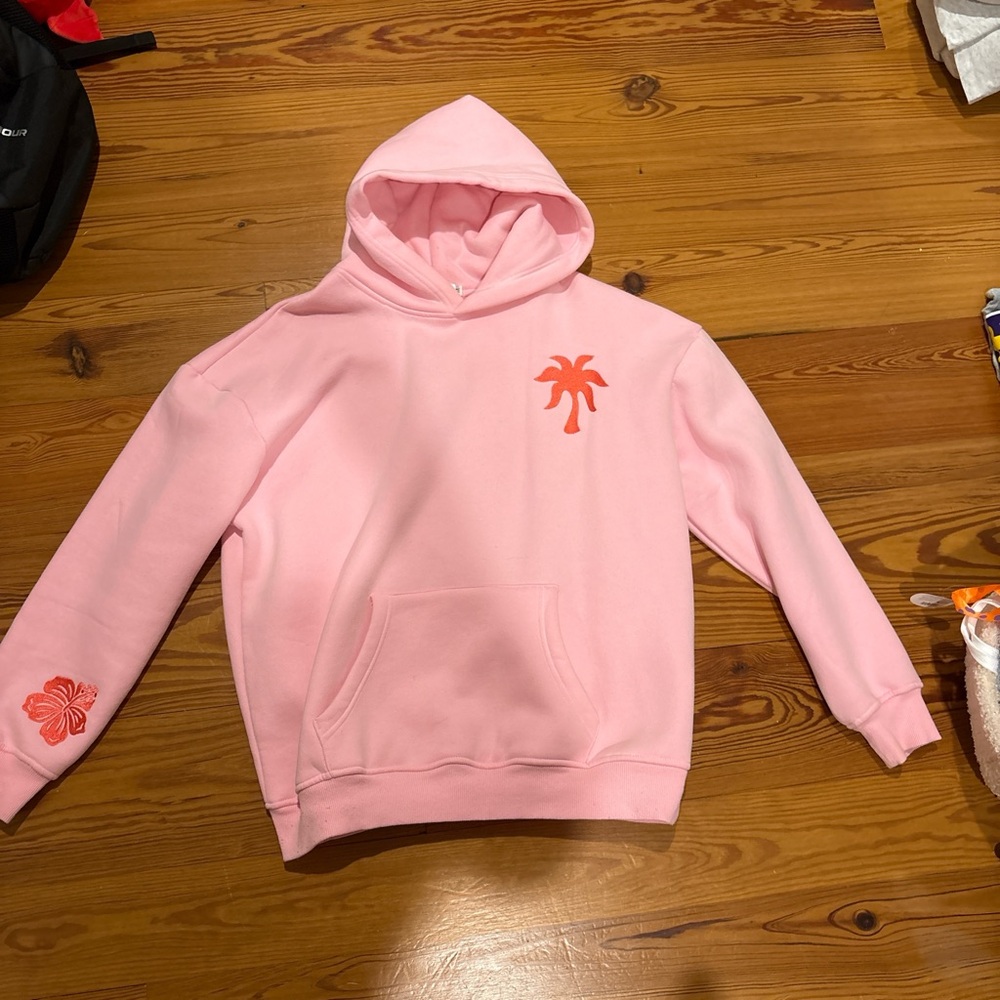 Pink Palm Puff Hoodie